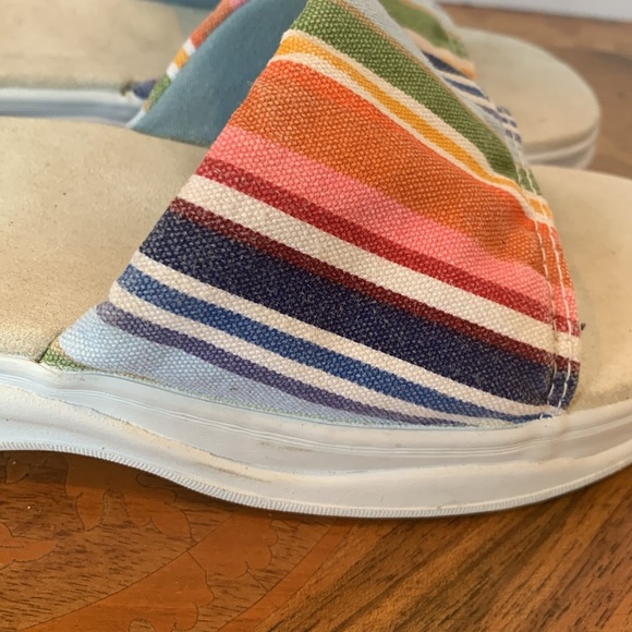 Keds PureFit Striped Canvas Slides Sandals Women’s Size 7 Very Cushioned Footbed - Picture 5 of 7